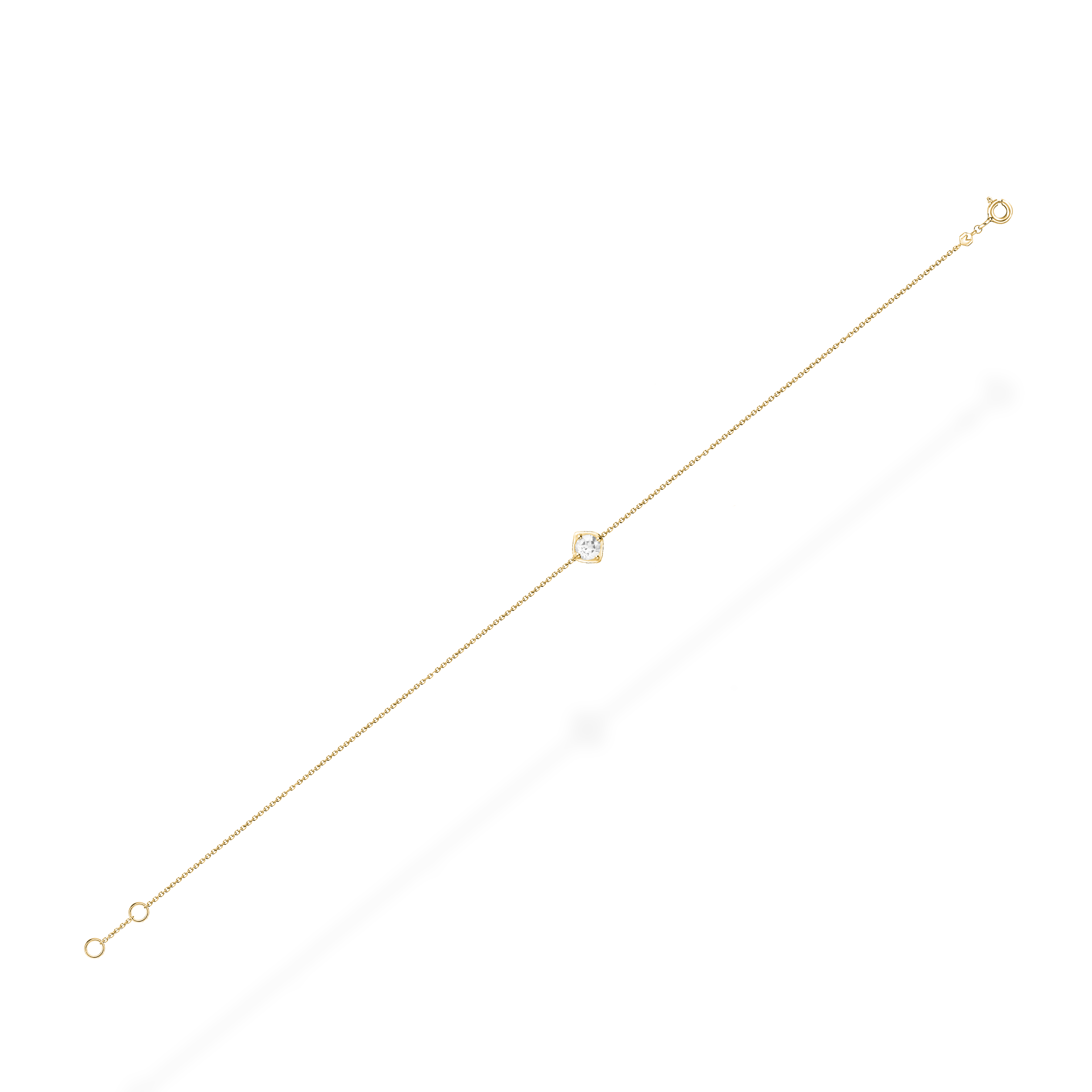 Chic solitaire diamond bracelet